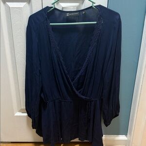 New York & Company Deep Blue Blouse